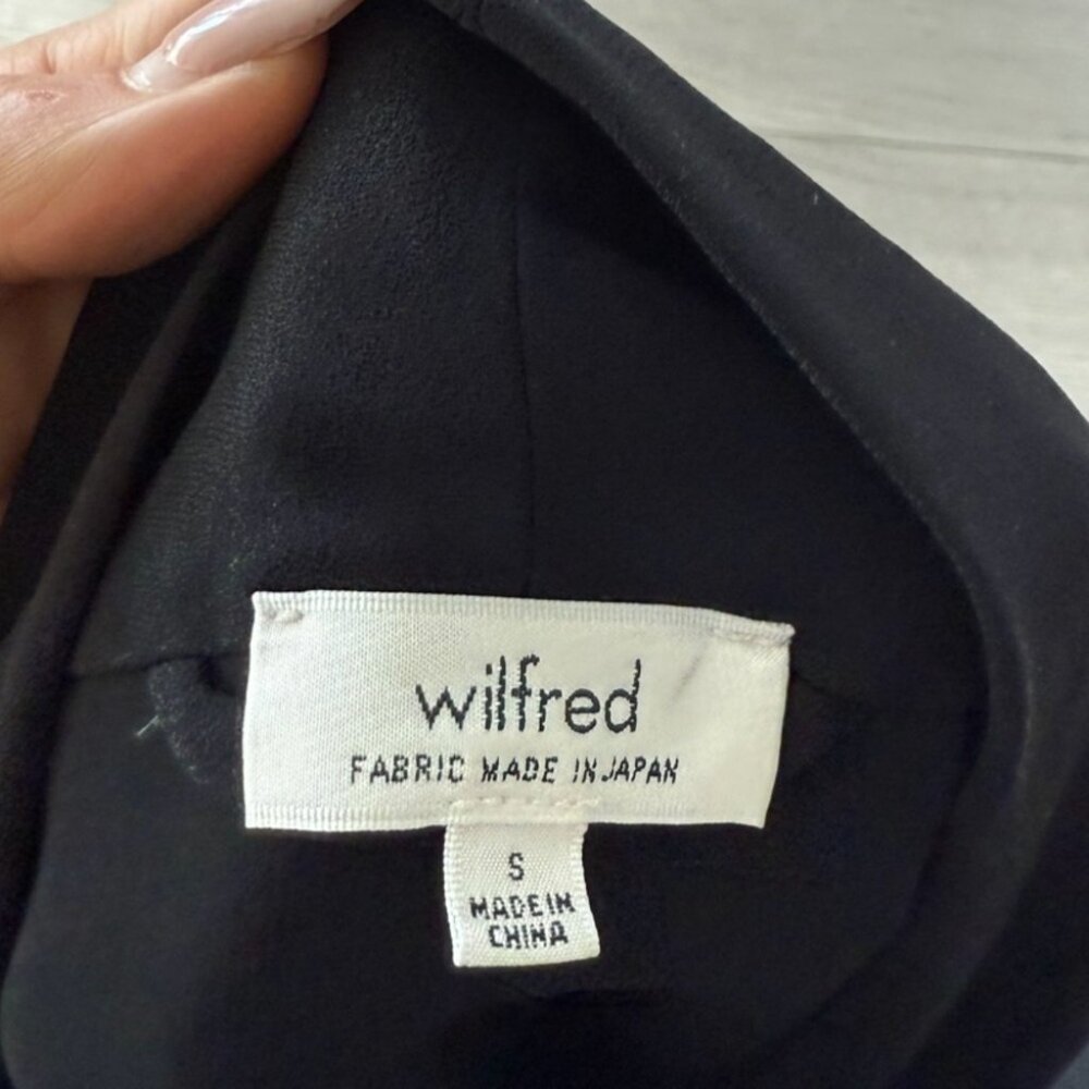 Aritzia Wilfred Black Mini Sleeveless V-neck Dress - Picture 5 of 11